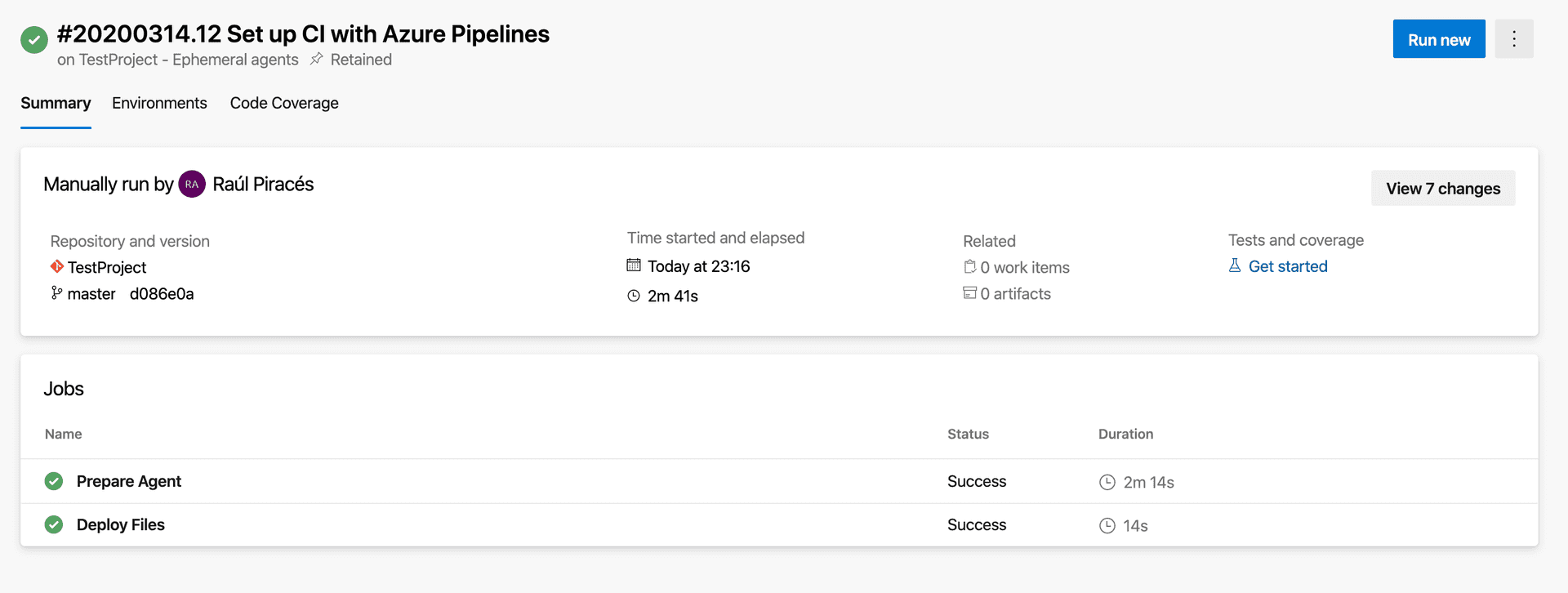 Final pipeline result